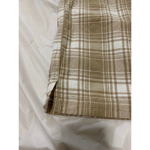 St. John’s Bay - Beige Plaid Button-Up - Small - Picture 5 of 6